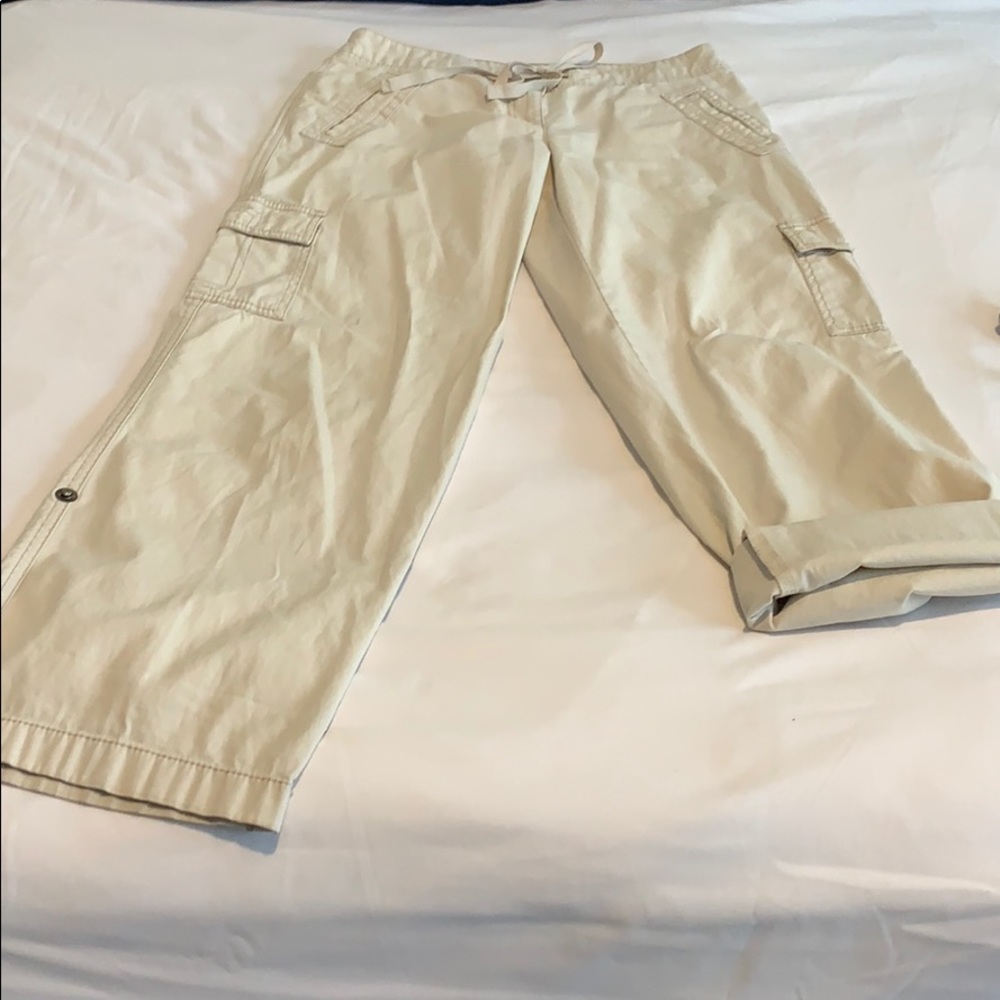LOFT Marisa Khaki Cargo Pants